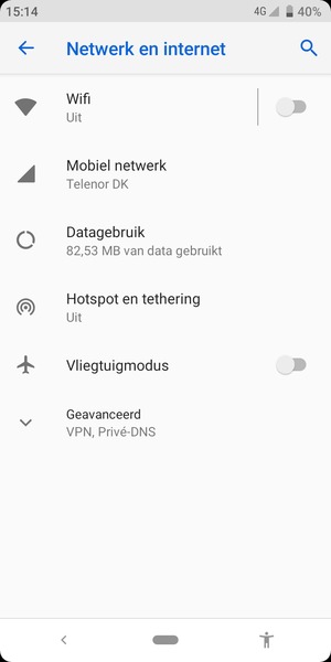 Selecteer Hotspot en tethering
