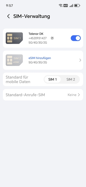 Wählen Sie eSIM hinzufügen
