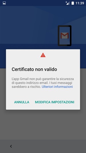 Seleziona MODIFICA IMPOSTAZIONI