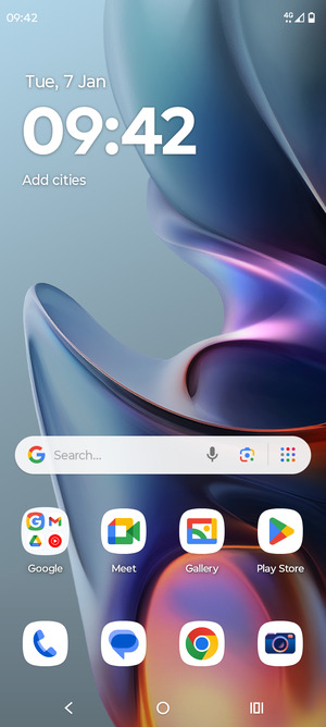 Swipe up
