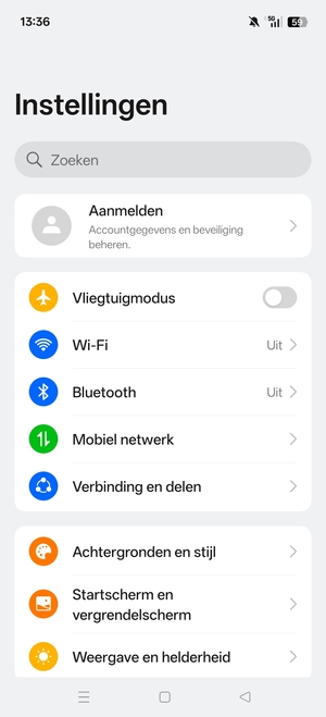 Selecteer Mobiel netwerk
