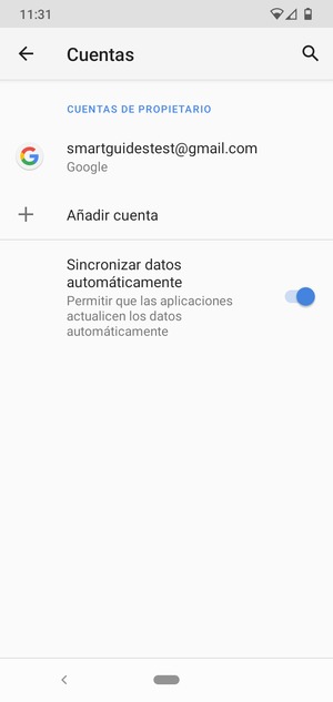 Seleccione su cuenta Google