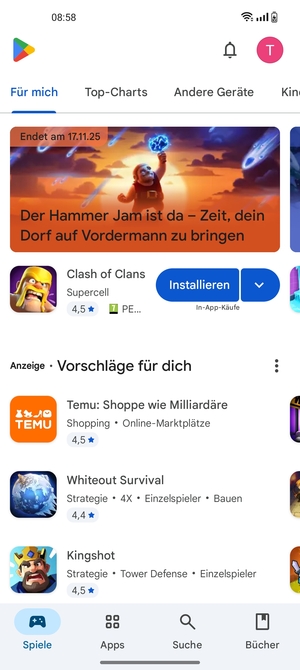 Wählen Sie Suche