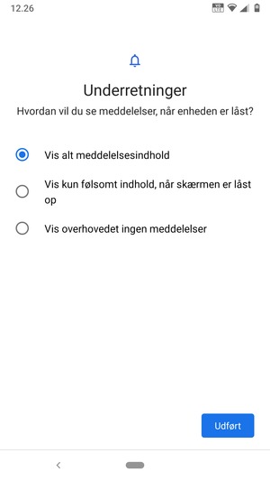 Vælg din foretrukne mulighed og vælg Udført