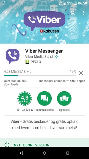 Afvent at installeringen er afsluttet