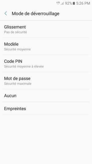 Sélectionnez Modèle