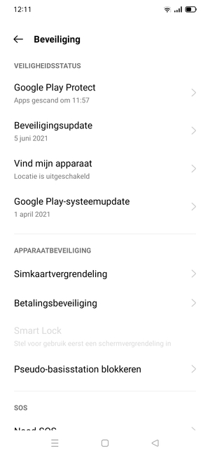 Scroll naar en selecteer Simkaartvergrendeling