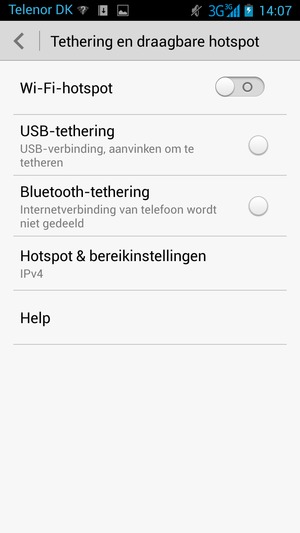 Selecteer Wi-Fi-hotspot