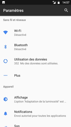 Sélectionnez Plus