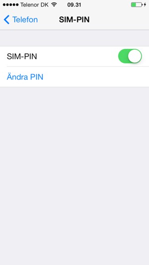 Välj Ändra PIN
