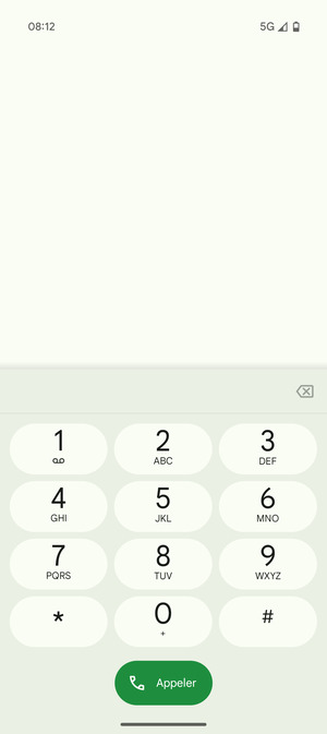 Appuyez longuement sur le numéro 1