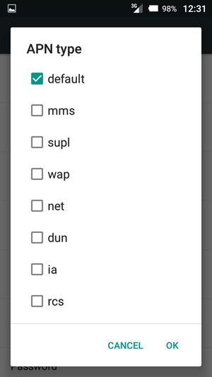 Check the default checkbox and select OK