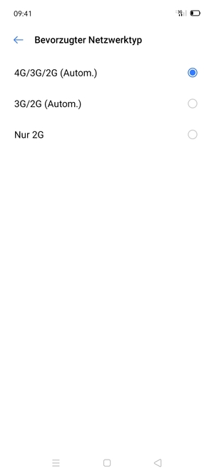 Wählen Sie die gewünschte Option