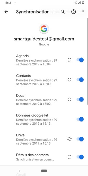 Vos informations seront synchronisées