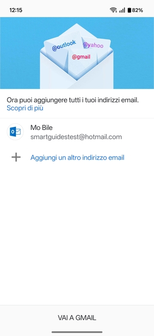 Seleziona VAI A GMAIL