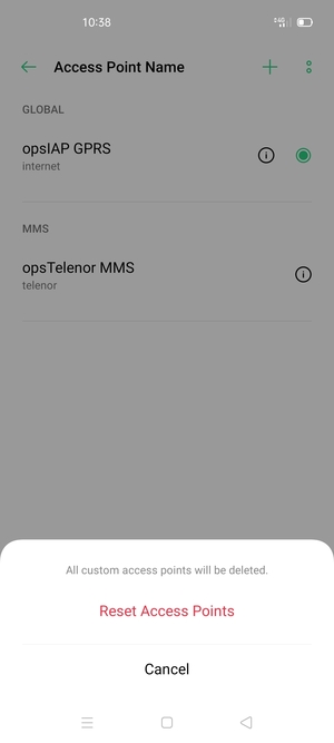 Select Reset Access Points