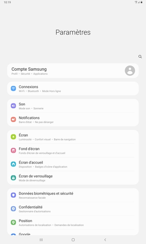 Sélectionnez Connexions