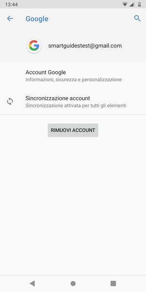 Seleziona Sincronizzazione account