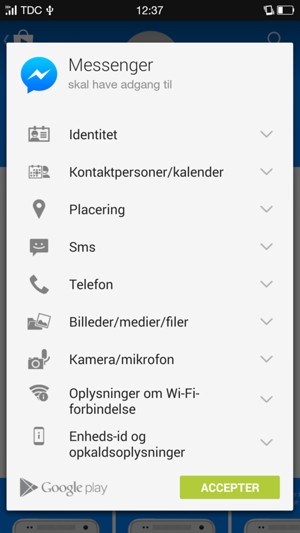 Vælg ACCEPTER