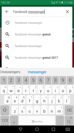 Saisissez le nom de l'appli et sélectionnez Rechercher