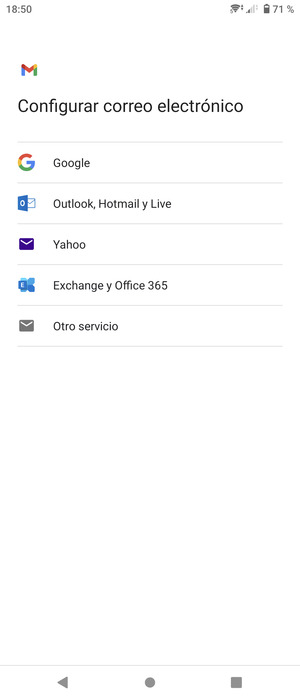 Seleccione Exchange y Office 365
