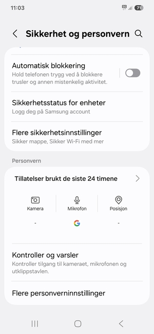 Bla til og velg Flere sikkerhetsinnstillinger