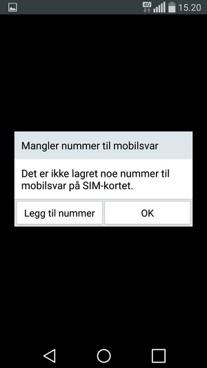 Hvis personsvar ikke er innstilt, velg Legg til nummer