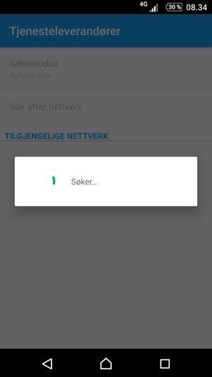 Vent til søket til ferdig