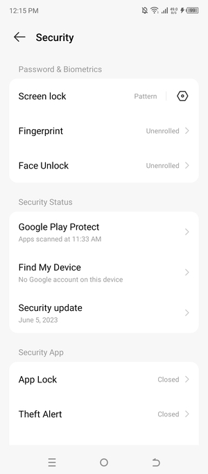 Your phone is now secure with a screen lock