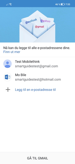 Velg ::GÅ TIL GMAIL:
