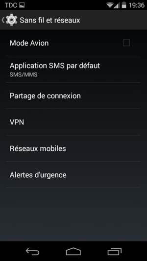 Sélectionnez Réseaux mobiles