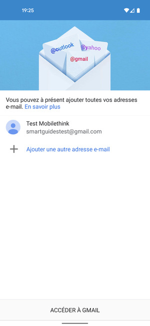 Sélectionnez ACCÉDER À GMAIL