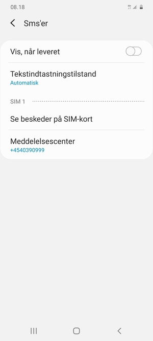 Vælg Meddelelsescenter