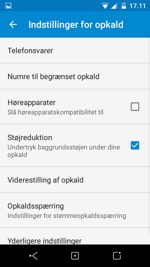 Vælg Telefonsvarer
