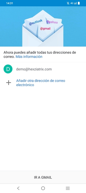 Seleccione IR A GMAIL
