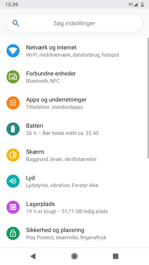 Vælg Netværk og internet