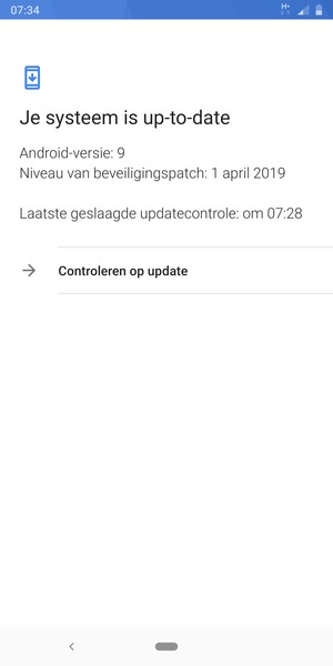 Selecteer Controleren op update