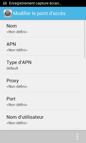 Saisissez les informations MMS