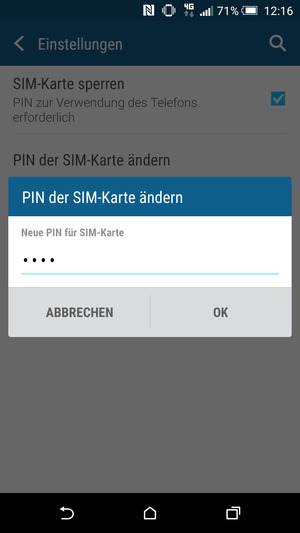 Geben Sie Ihre Neue PIN für SIM-Karte ein und wählen Sie OK