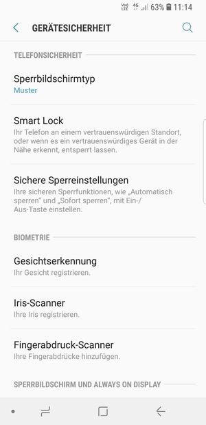 Ihr Handy ist jetzt mit einer Bildschirmsperre gesichert