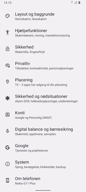 Scroll til og vælg System