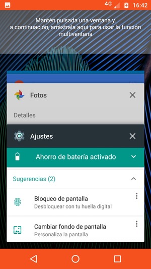 Deslice las aplicaciones a la derecha para cerrarlas