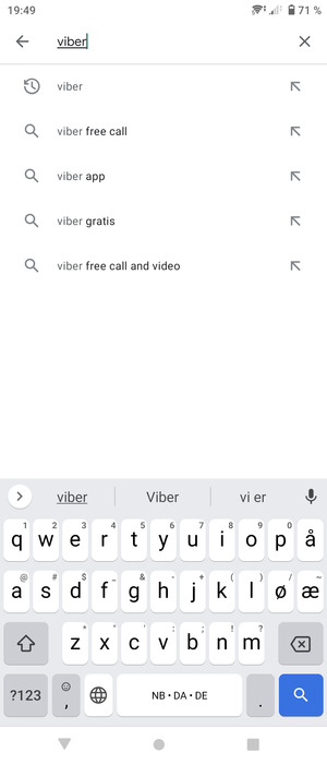 Skriv inn applikasjonsnavnet og velg Søk