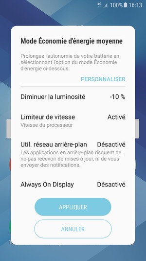 Sélectionnez APPLIQUER
