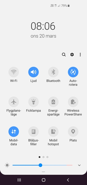 Välj Energisparläge