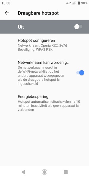 Selecteer Hotspot configureren