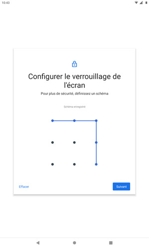 Dessinez un motif de déverrouillage et sélectionnez Suivant