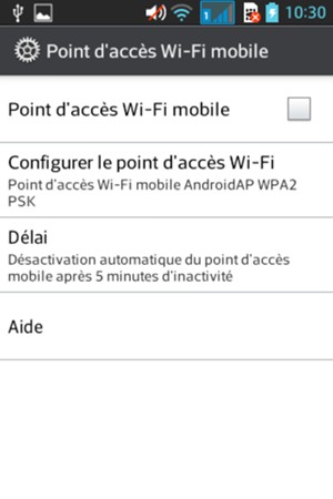 Sélectionnez Configurer le point d'accès Wi-Fi