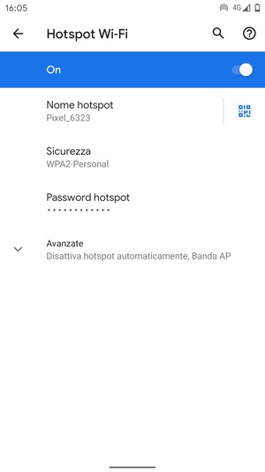 Il telefono è ora pronto per essere usato come modem