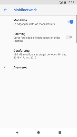 Vælg Avanceret